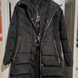 Women's Karl Lagerfeld Black Puffer Jacket Ski Coat size M